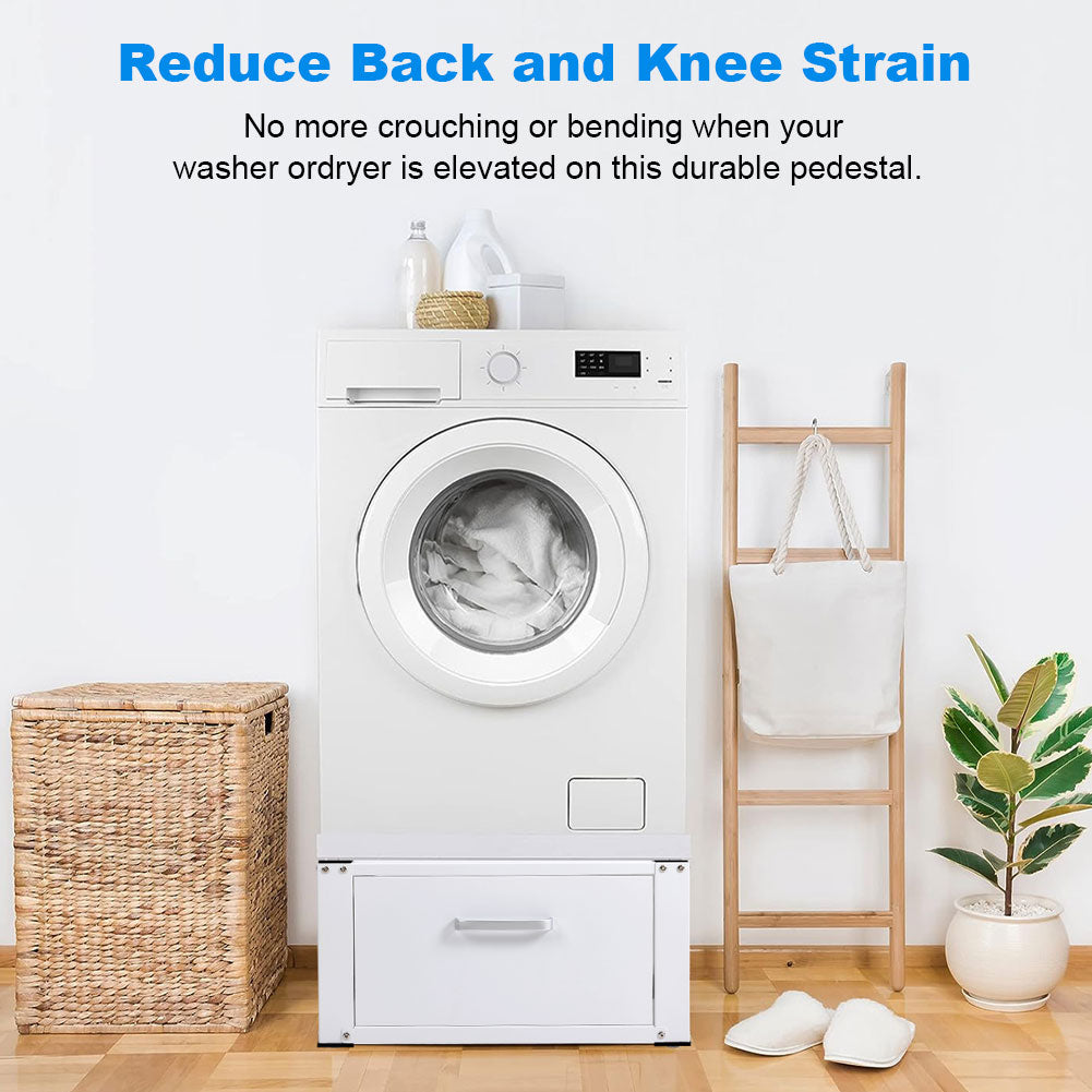 Washing Machine Dryer Pedestal with Drawer