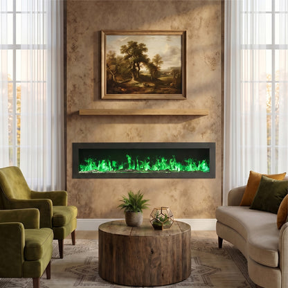 40/50/60 Inch Wall Mounted or Freestanding Electric Fire with 12 Flame Colours
