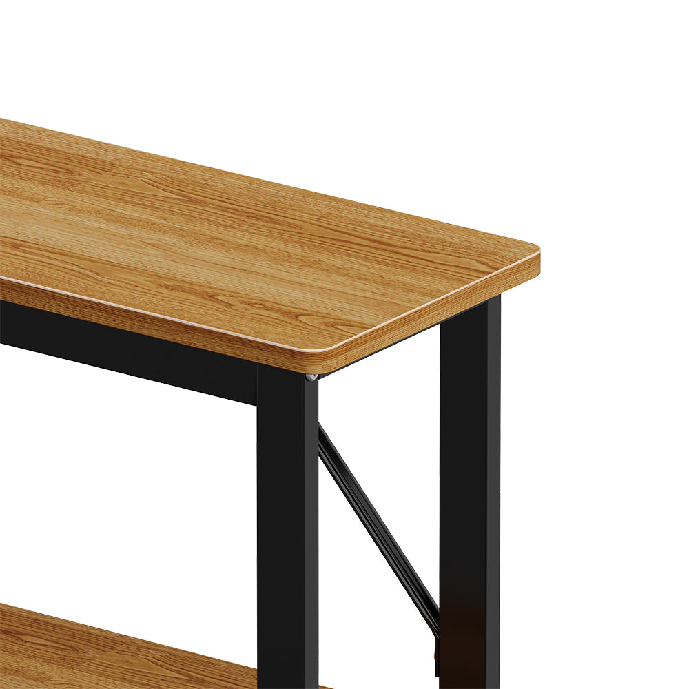 Slim Console Table Entryway 2-Tier Table with Adjustable Feet