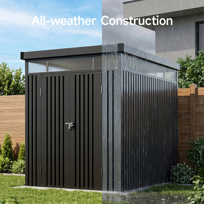 2 X 2.6 X 2M Metal Garden Tool Shed