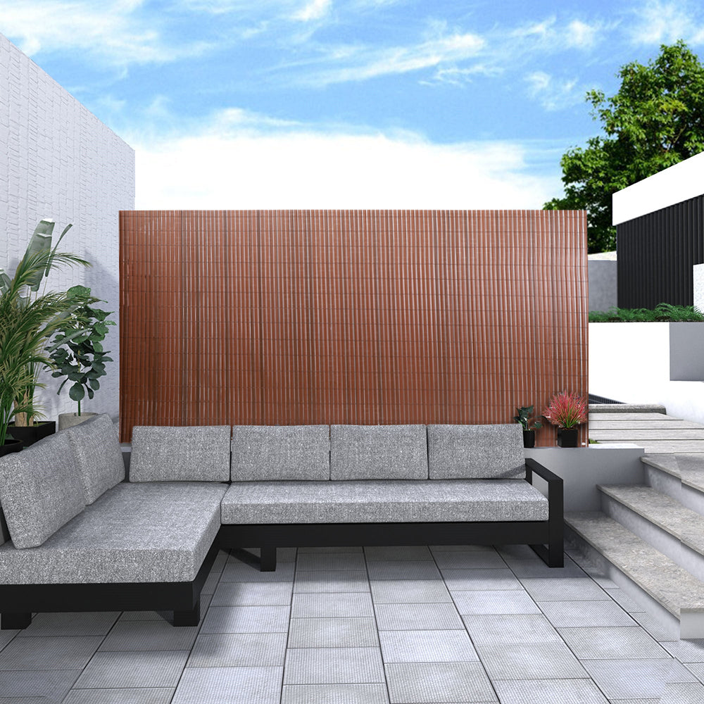 Brown Privacy Fence PVC Bamboo Outdoor Garden Balcony Screen