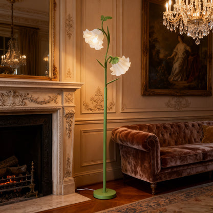 2-Light Flower Floor Lamp with Foot Switch