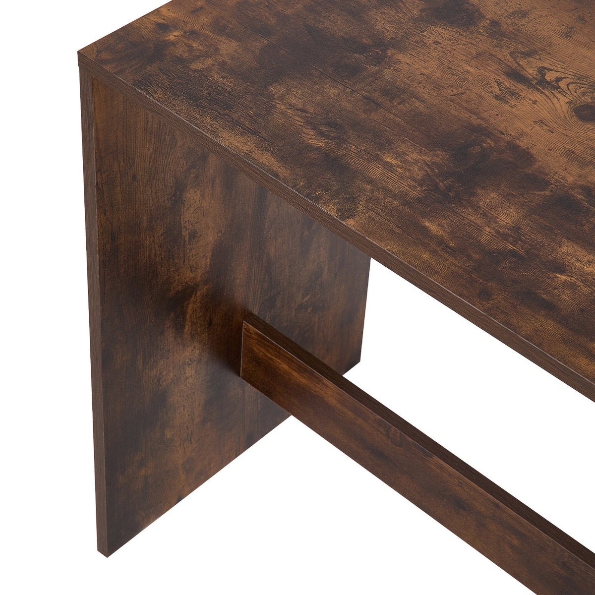 Retro Dining Table Set with 2 Stools