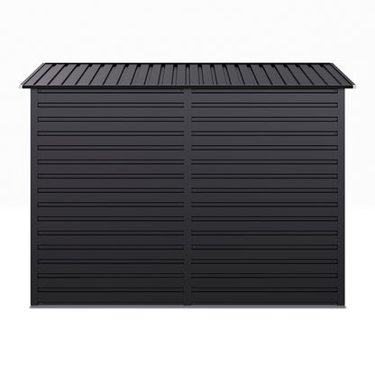 8 x 4 ft Galvanised Steel Garden Storage Shed with Lockable Double Doors