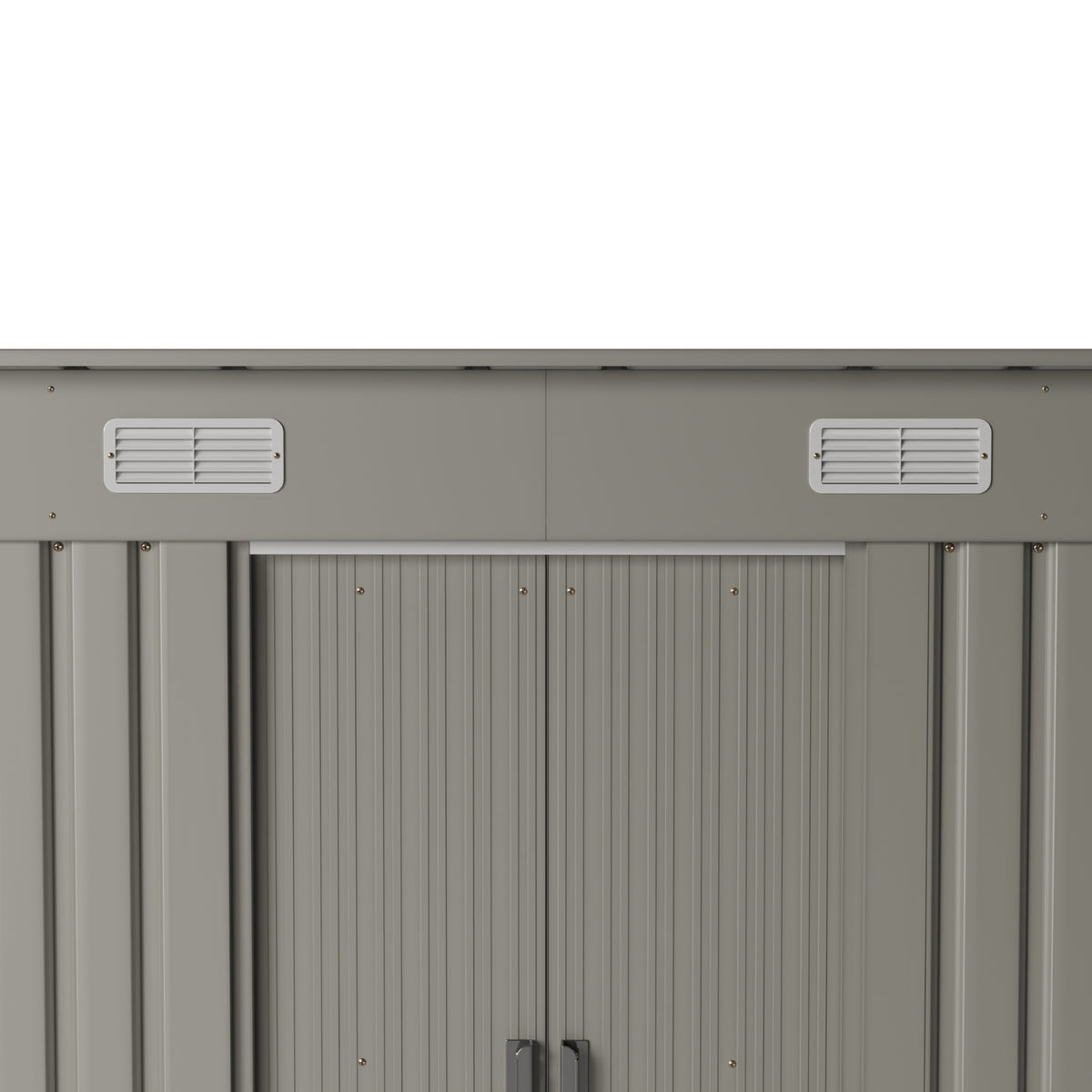 8 x 4 ft Metal Garden Storage Shed with Pent Roof & Lockable Double Doors