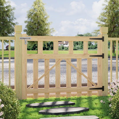 4x3ft Outdoor Wooden Garden Gate Fence Door