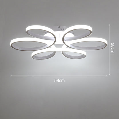 Modern Acrylic Petal LED Semi Ceiling Light
