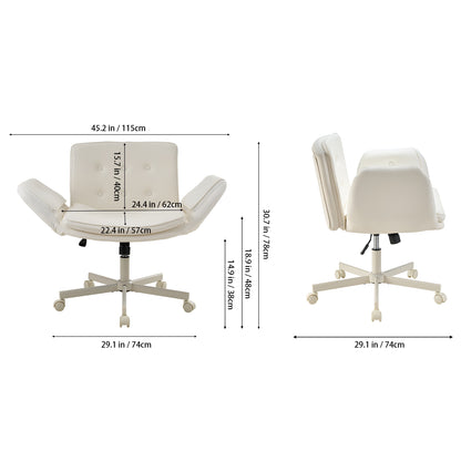 Height-Adjustable Swivel Office Chair with Castors