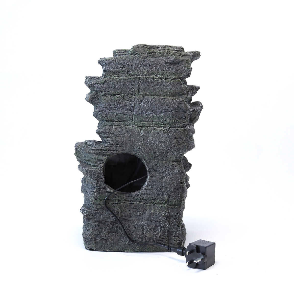 Garden Water Feature Outdoor LED Waterfall Electric Fountain Rockery Decor
