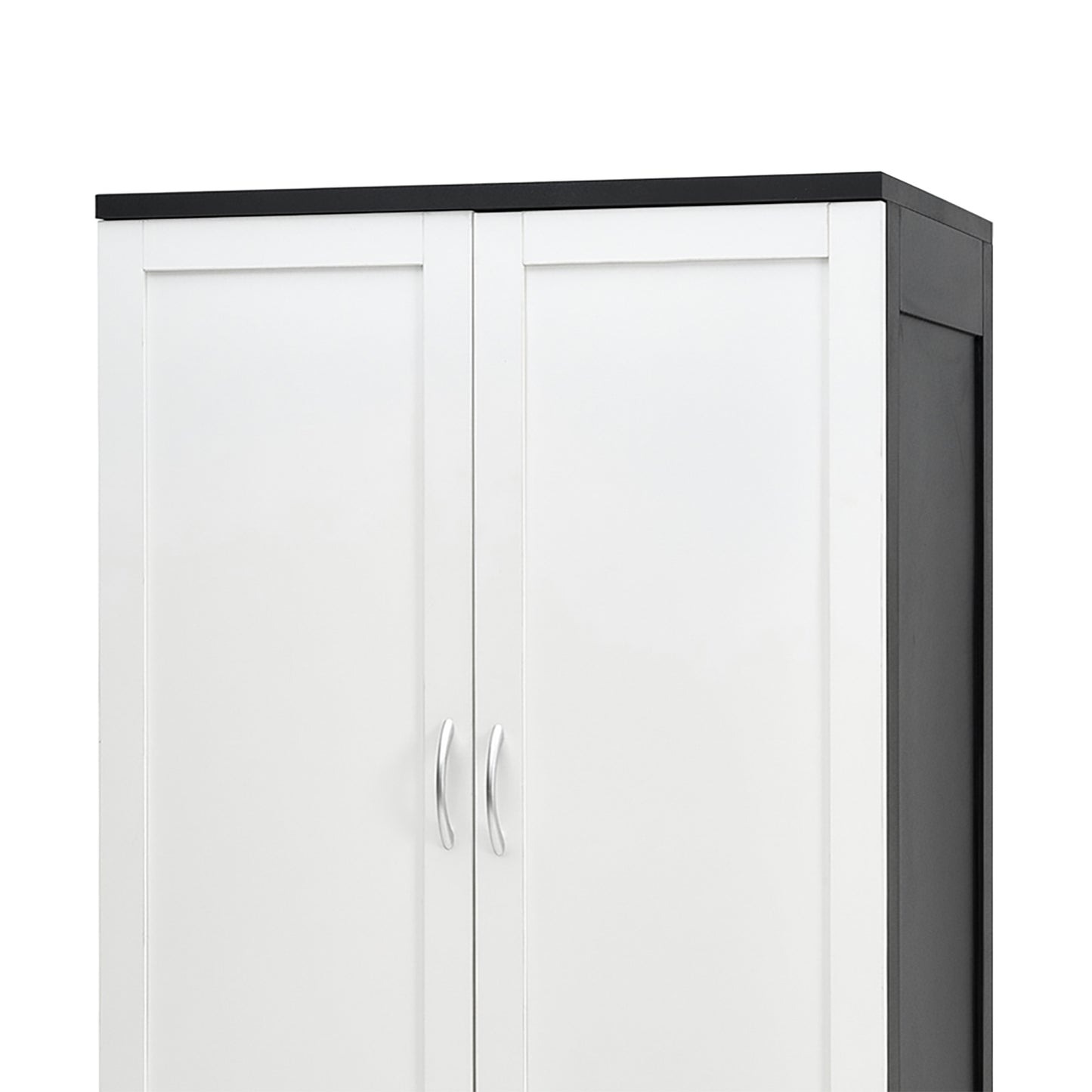 2-Door Wardrobe with 3 Drawers & Hanging Rail