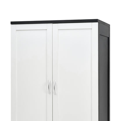 2-Door Wardrobe with 3 Drawers & Hanging Rail