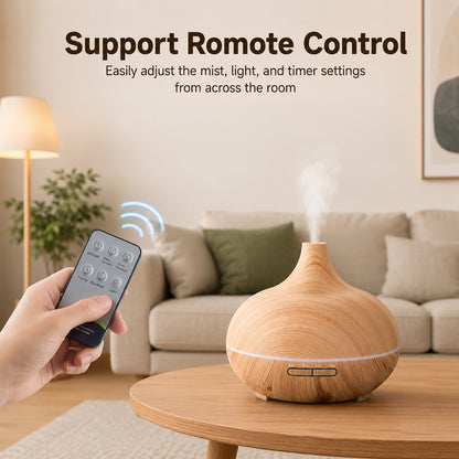 Wood Grain Ultrasonic Essential Oil Diffuser