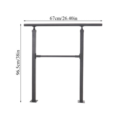 Outdoor Carbon Steel Step Handrail Railing Kit