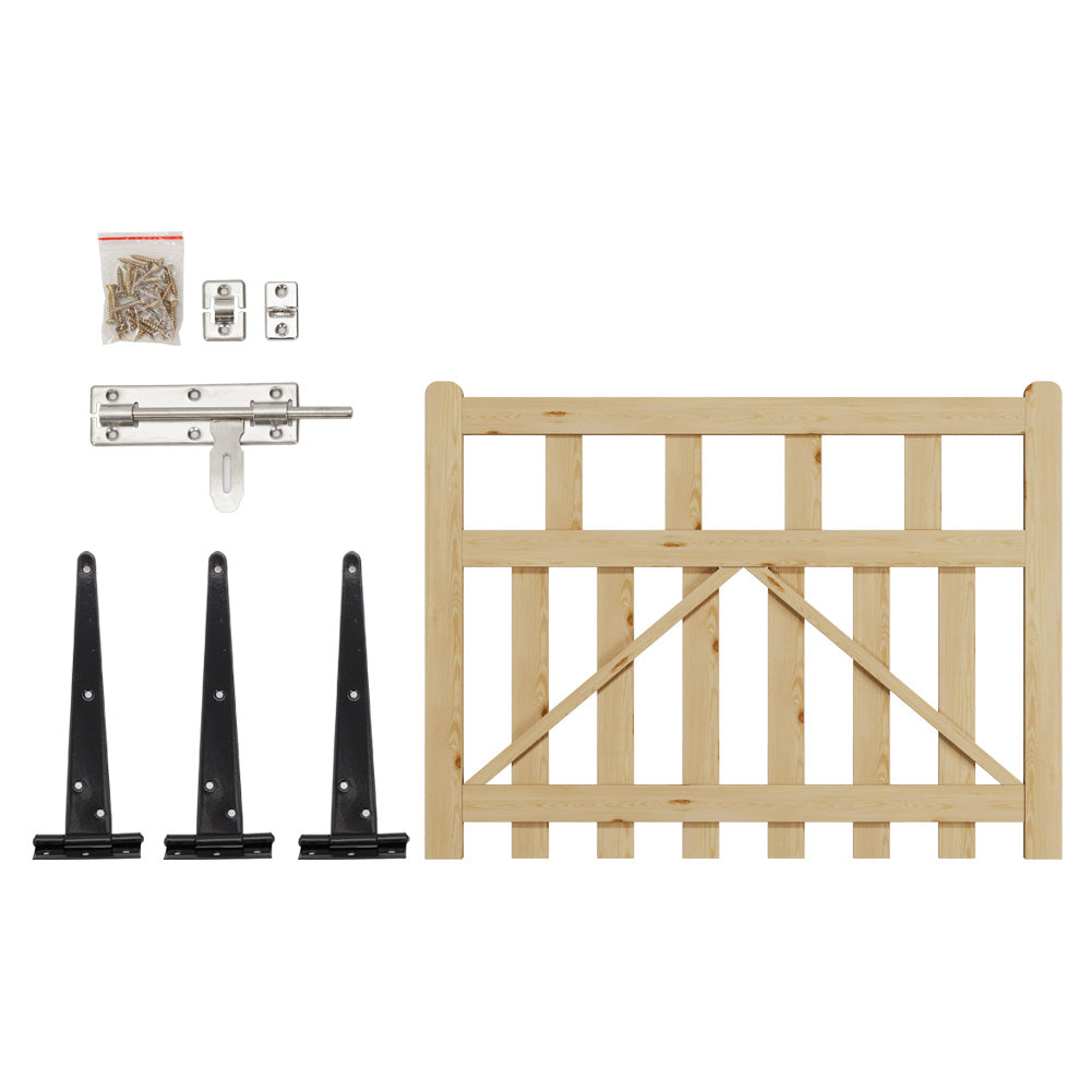 4x3ft Outdoor Wooden Garden Gate Fence Door