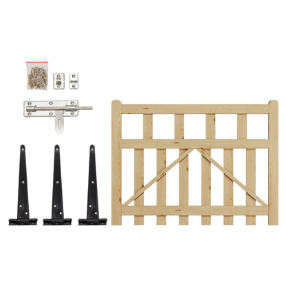 4x3ft Outdoor Wooden Garden Gate Fence Door