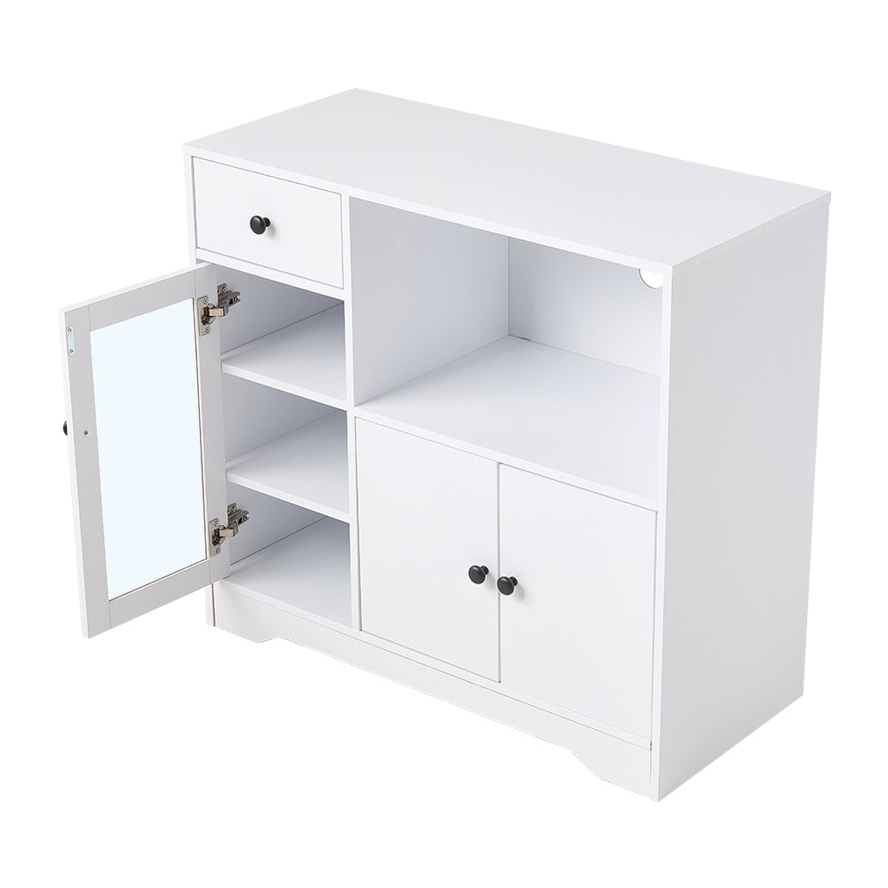 Wooden Sideboard Storage Cabinet with 3 Doors and 1 Drawer