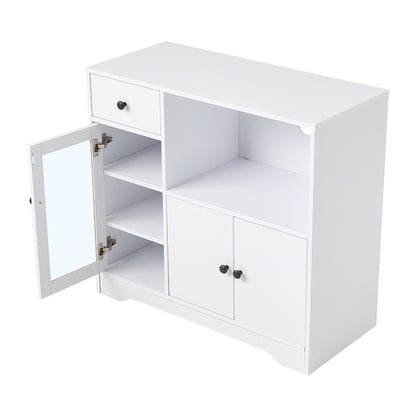 Wooden Sideboard Storage Cabinet with 3 Doors and 1 Drawer