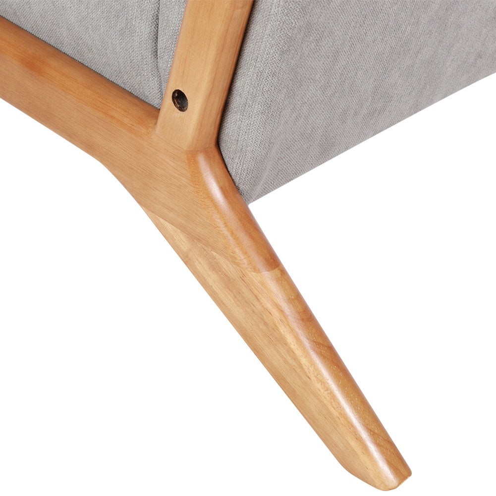 Solid Wooden Frame Upholstered Tufted Armchair