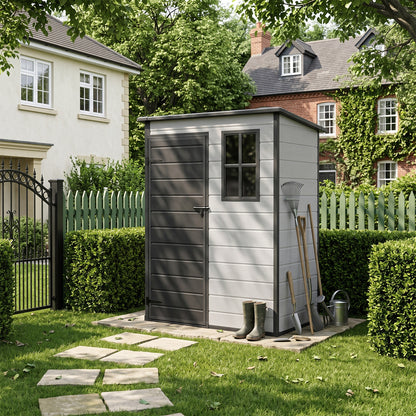 5x3FT Plastic Garden Storage Shed with Lockable Door