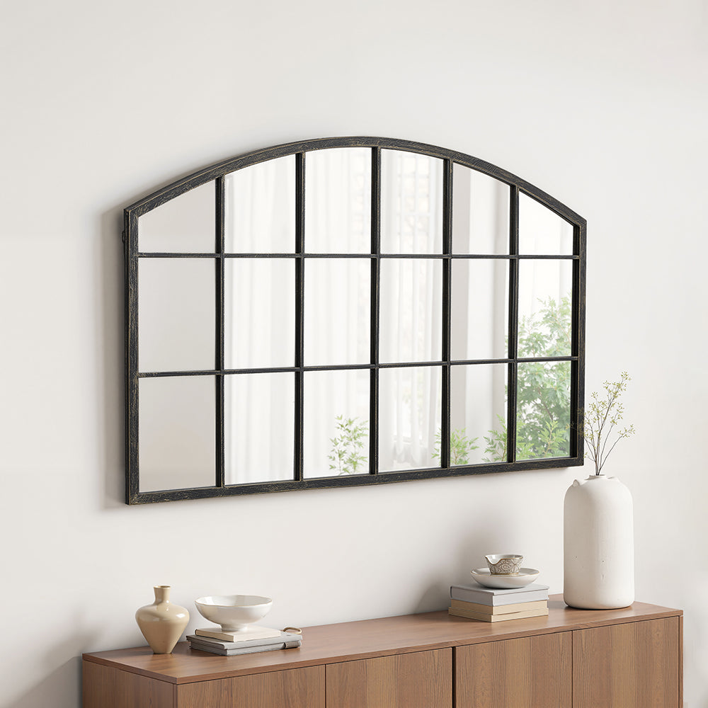 Framed Arched Wall Mirror for Decor