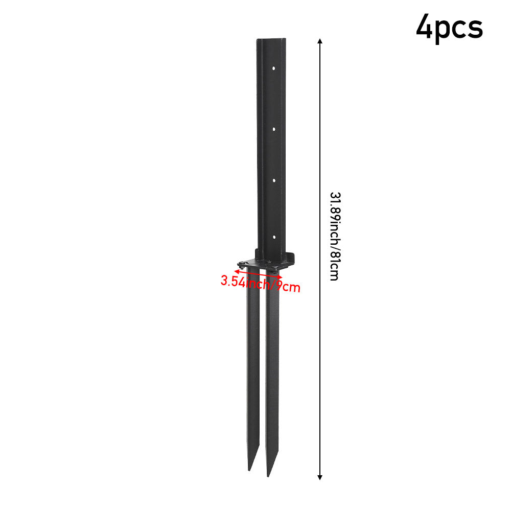 2/4 Pack Black Metal Garden Fence Repair Brackets for Single and Double Sided Use