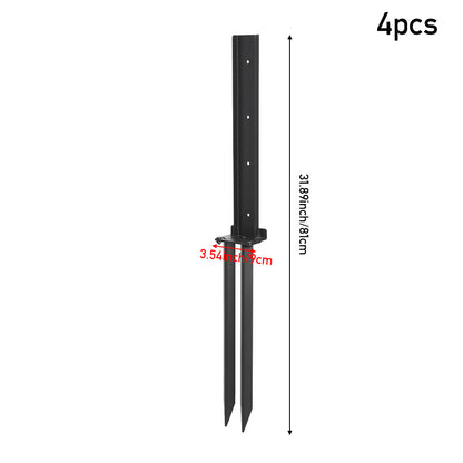 2/4 Pack Black Metal Garden Fence Repair Brackets for Single and Double Sided Use