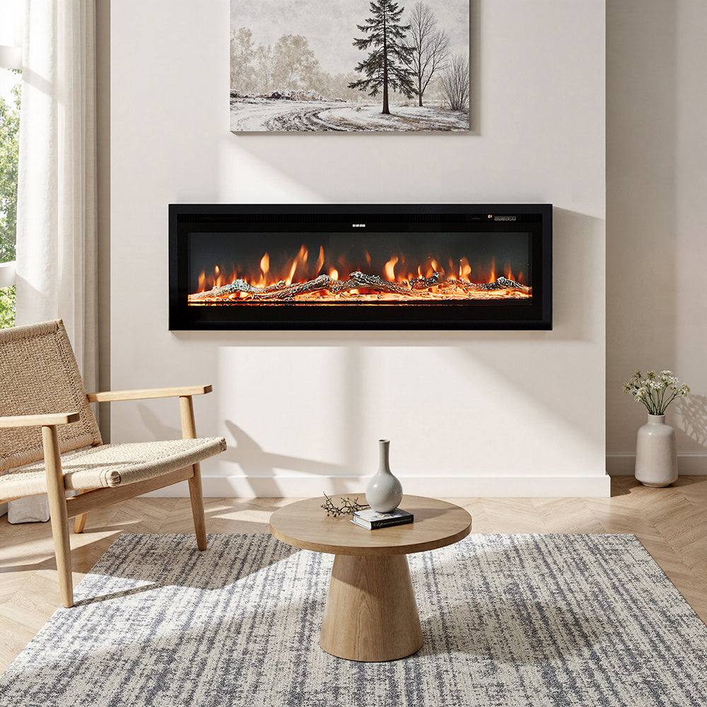 40 Inch Electric Fireplace with Remote 12 Flame Colours 1500W