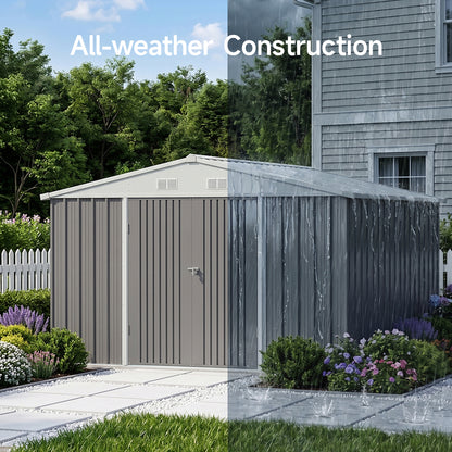 317.6cm Wide Outdoor Metal Storage Shed