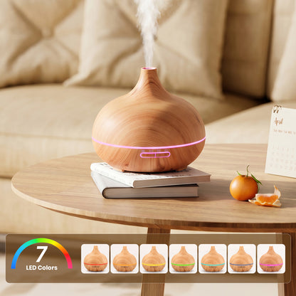 Wood Grain Ultrasonic Essential Oil Diffuser