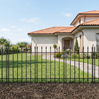 5-Panel Decorative Metal Garden Fence Set