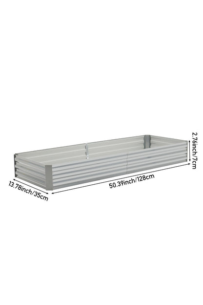 Outdoor Rectangular Metal Raised Garden Bed