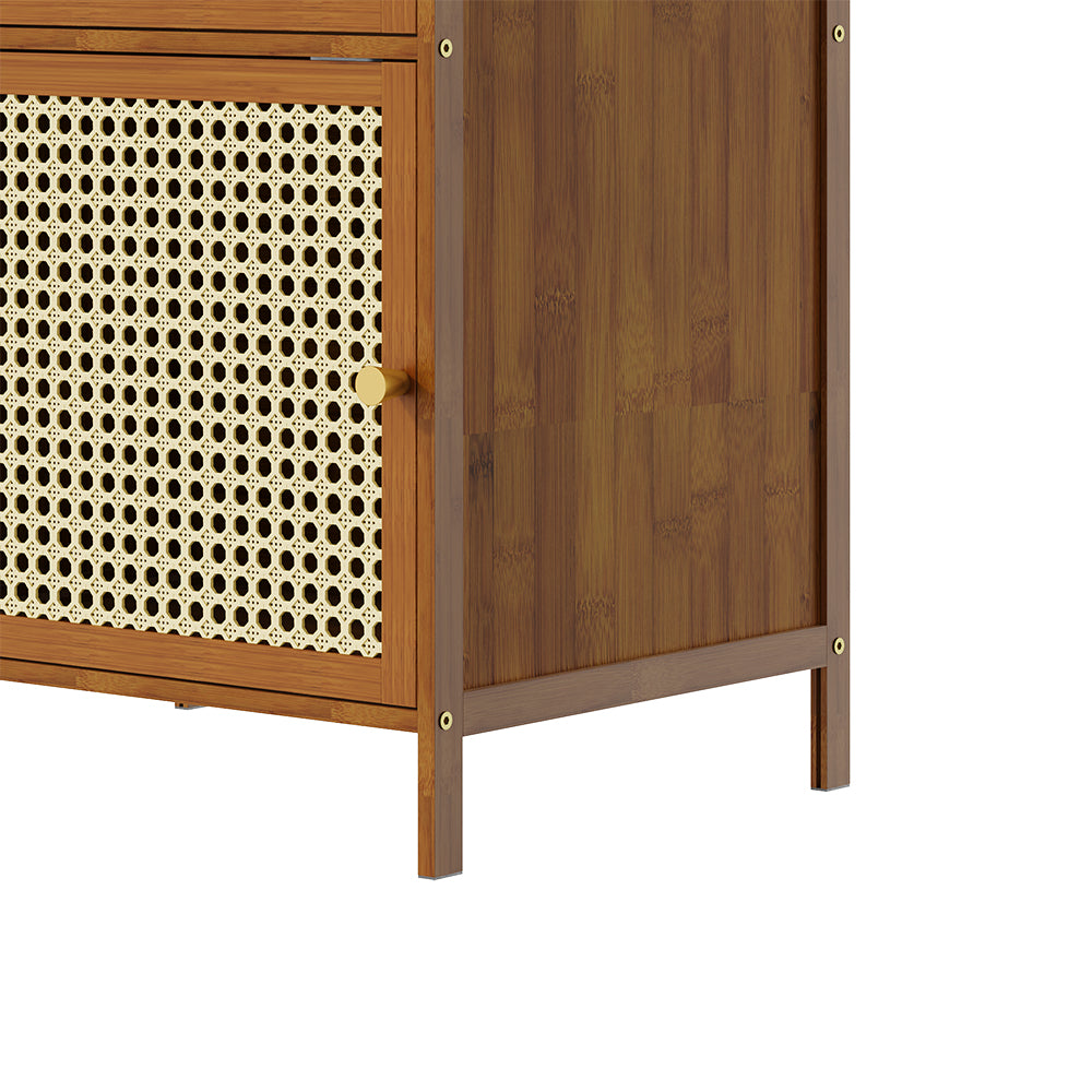Narrow Bookcase Storage Cabinet with Doors