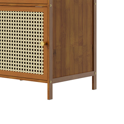 Narrow Bookcase Storage Cabinet with Doors