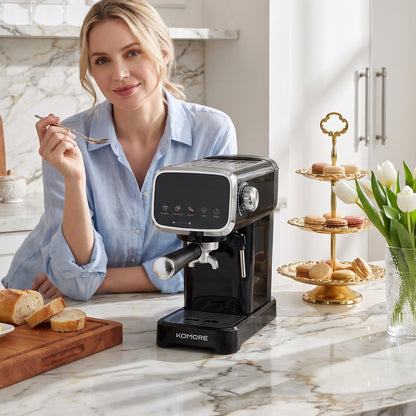 20 Bar Touch Control Espresso Machine Coffee Maker with Steam Wand