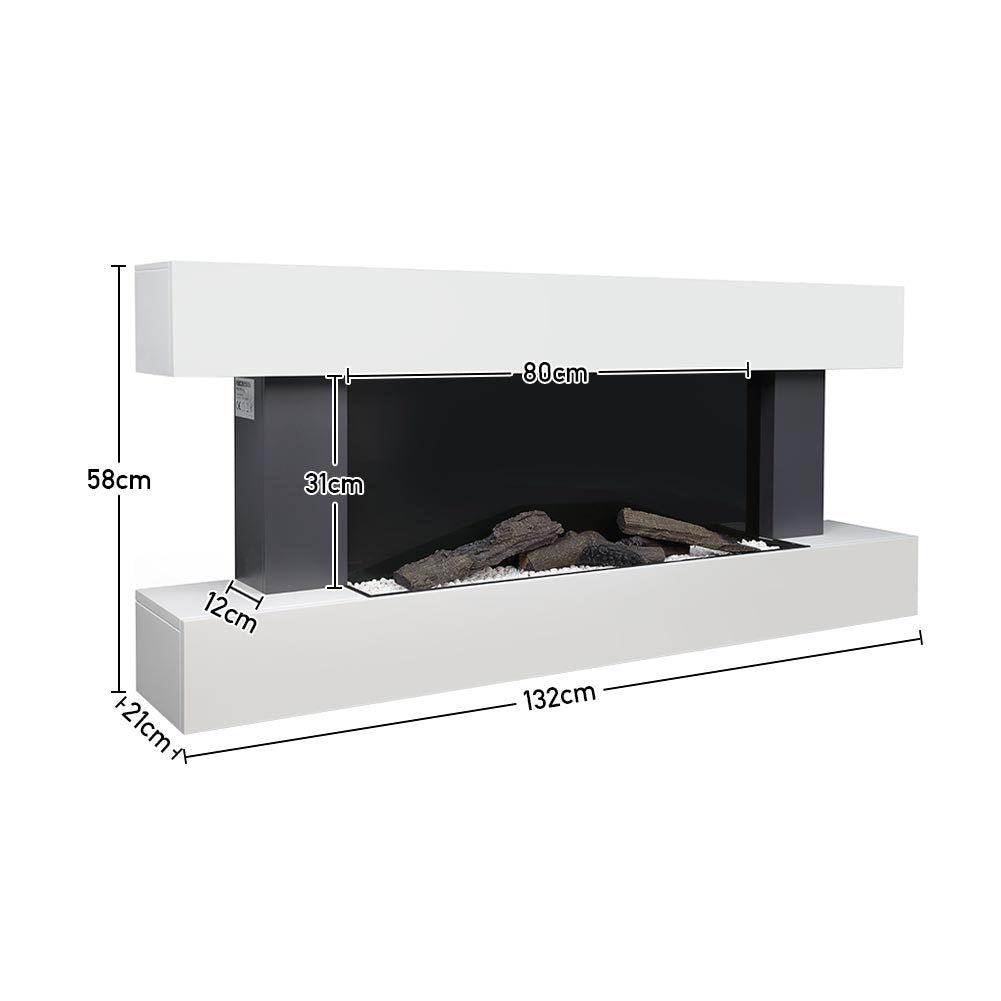 52 Inch MDF Electric Fireplace Suite with WiFi App and Remote Control