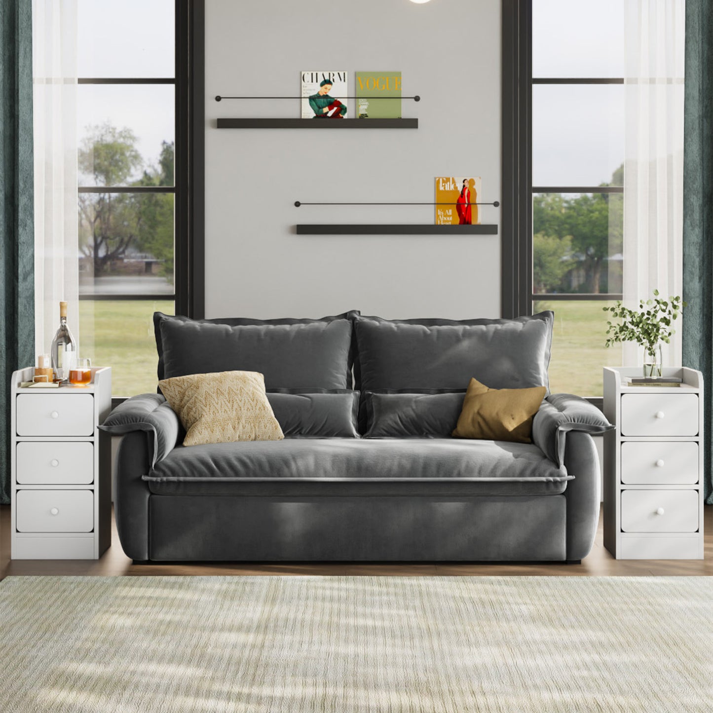 Modern 3-Drawer Bedside Table