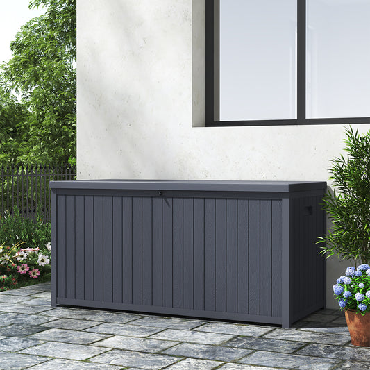 430L Grey Lockable Waterproof Garden Storage Box