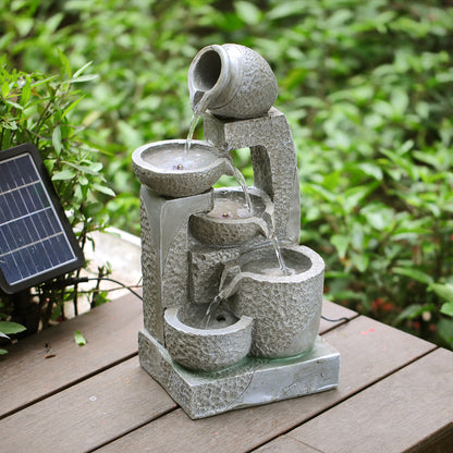 Cascade Solar-powered Water Fountain