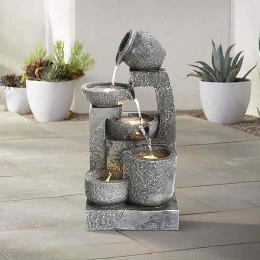 Cascade Solar-powered Water Fountain