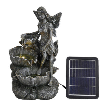Fairy Solar Resin Water Fountain