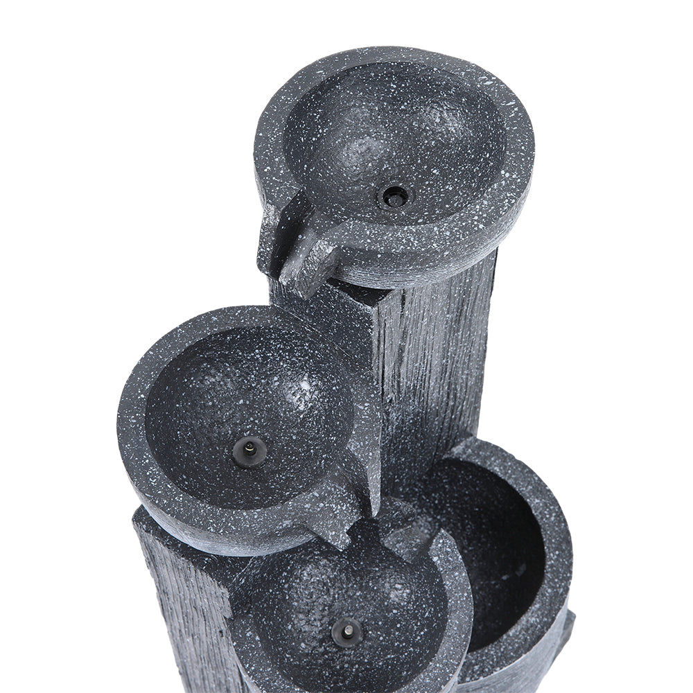 Outdoor Solar-Powered Water Fountain Rockery Decor