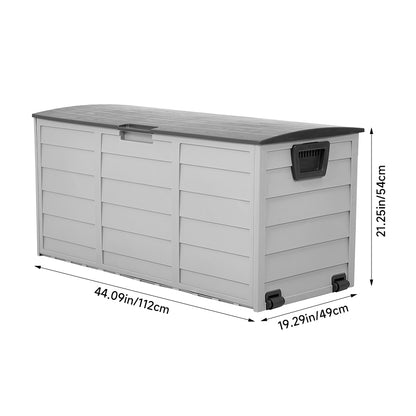 Outdoor PP Storage Deck Box with Wheels