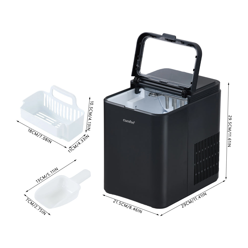 Ice Maker Machine with Ice Scoop & Basket