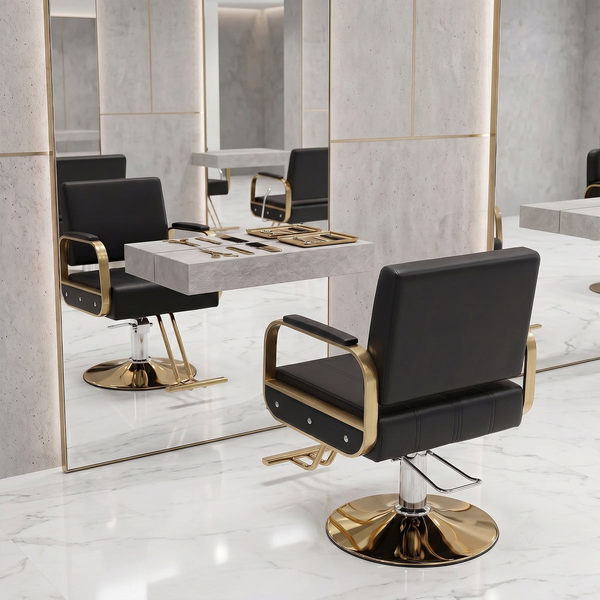 Height Adjustable Swivel Salon Barber Chair