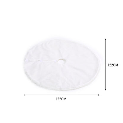 Snow White Plush Christmas Tree Skirt for Holiday Decoration, CD0148