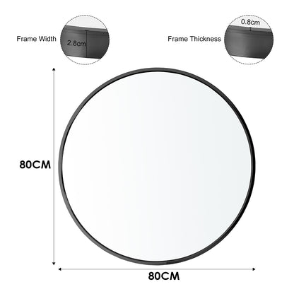 Nordic Round Bathroom Framed Mirror Wall Hanging