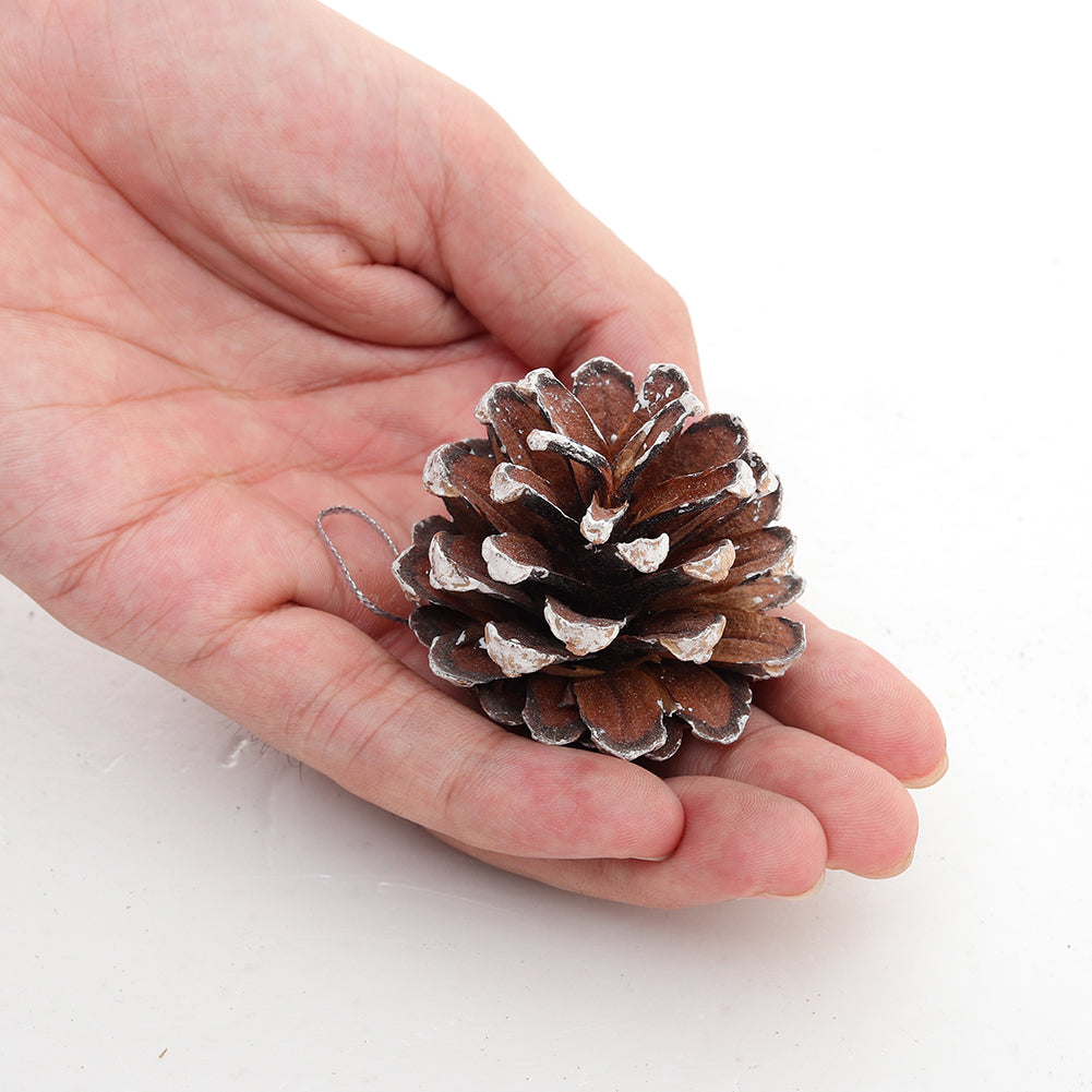 30 Pieces White Paint Christmas Tree Hanging Ornament Set