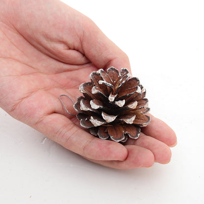 30 Pieces White Paint Christmas Tree Hanging Ornament Set