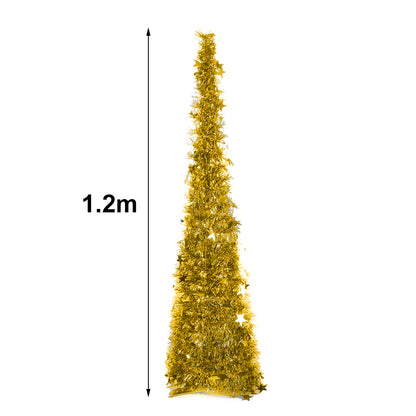 Collapsible 1.2M Pop Up Tinsel Christmas Tree with Base