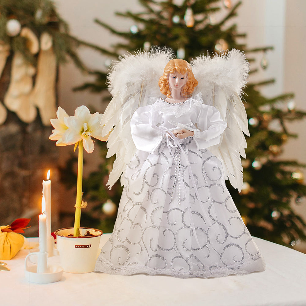 Angel Christmas Tree Topper with LED Lights Home Decor